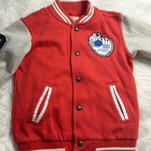 Boys varsity orange and grey jacket size 6-8